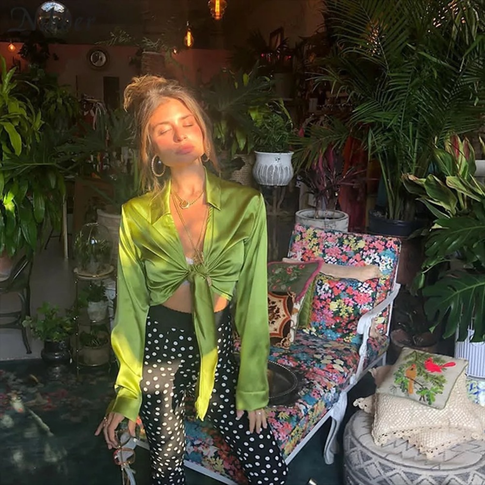 Tropical Girl Satin CropTop